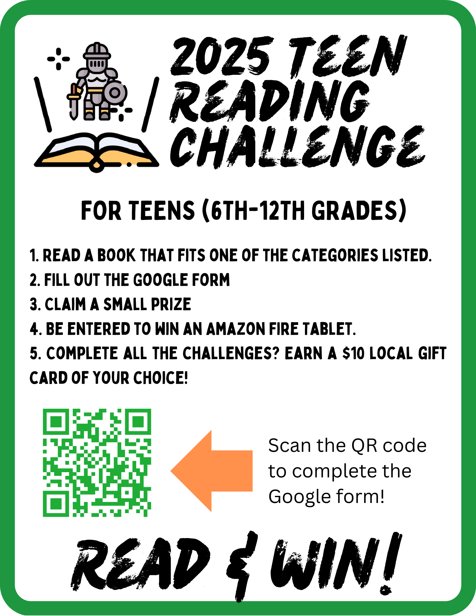 2025 Teen Reading Challenge